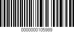 Código de barras (EAN, GTIN, SKU, ISBN): '0000000105989'