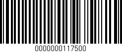 Código de barras (EAN, GTIN, SKU, ISBN): '0000000117500'