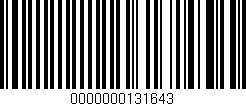 Código de barras (EAN, GTIN, SKU, ISBN): '0000000131643'