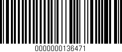 Código de barras (EAN, GTIN, SKU, ISBN): '0000000136471'
