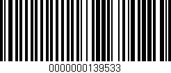 Código de barras (EAN, GTIN, SKU, ISBN): '0000000139533'