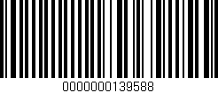 Código de barras (EAN, GTIN, SKU, ISBN): '0000000139588'