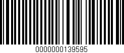 Código de barras (EAN, GTIN, SKU, ISBN): '0000000139595'
