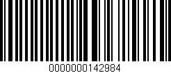 Código de barras (EAN, GTIN, SKU, ISBN): '0000000142984'