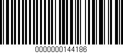 Código de barras (EAN, GTIN, SKU, ISBN): '0000000144186'