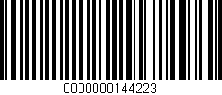 Código de barras (EAN, GTIN, SKU, ISBN): '0000000144223'