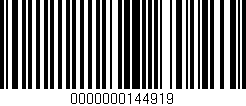 Código de barras (EAN, GTIN, SKU, ISBN): '0000000144919'
