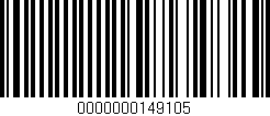 Código de barras (EAN, GTIN, SKU, ISBN): '0000000149105'