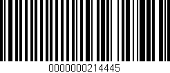 Código de barras (EAN, GTIN, SKU, ISBN): '0000000214445'