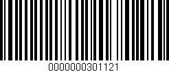 Código de barras (EAN, GTIN, SKU, ISBN): '0000000301121'