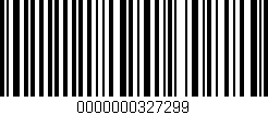 Código de barras (EAN, GTIN, SKU, ISBN): '0000000327299'