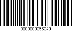 Código de barras (EAN, GTIN, SKU, ISBN): '0000000356343'