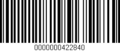 Código de barras (EAN, GTIN, SKU, ISBN): '0000000422840'