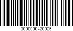 Código de barras (EAN, GTIN, SKU, ISBN): '0000000428026'