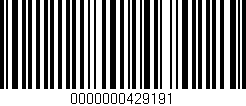 Código de barras (EAN, GTIN, SKU, ISBN): '0000000429191'