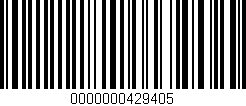 Código de barras (EAN, GTIN, SKU, ISBN): '0000000429405'
