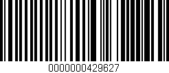Código de barras (EAN, GTIN, SKU, ISBN): '0000000429627'