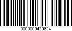 Código de barras (EAN, GTIN, SKU, ISBN): '0000000429634'