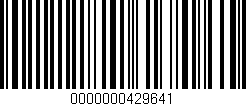 Código de barras (EAN, GTIN, SKU, ISBN): '0000000429641'