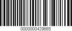 Código de barras (EAN, GTIN, SKU, ISBN): '0000000429665'