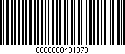 Código de barras (EAN, GTIN, SKU, ISBN): '0000000431378'