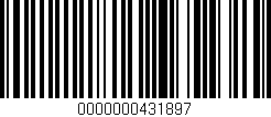 Código de barras (EAN, GTIN, SKU, ISBN): '0000000431897'