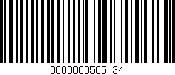 Código de barras (EAN, GTIN, SKU, ISBN): '0000000565134'