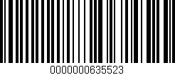 Código de barras (EAN, GTIN, SKU, ISBN): '0000000635523'