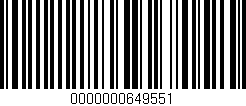 Código de barras (EAN, GTIN, SKU, ISBN): '0000000649551'