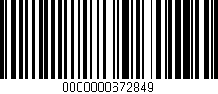 Código de barras (EAN, GTIN, SKU, ISBN): '0000000672849'