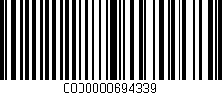 Código de barras (EAN, GTIN, SKU, ISBN): '0000000694339'