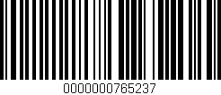 Código de barras (EAN, GTIN, SKU, ISBN): '0000000765237'