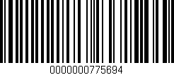 Código de barras (EAN, GTIN, SKU, ISBN): '0000000775694'