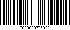 Código de barras (EAN, GTIN, SKU, ISBN): '0000000776028'