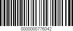 Código de barras (EAN, GTIN, SKU, ISBN): '0000000776042'