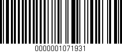 Código de barras (EAN, GTIN, SKU, ISBN): '0000001071931'