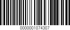 Código de barras (EAN, GTIN, SKU, ISBN): '0000001074307'