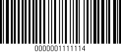 Código de barras (EAN, GTIN, SKU, ISBN): '0000001111114'