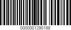 Código de barras (EAN, GTIN, SKU, ISBN): '0000001290189'