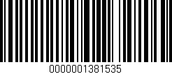 Código de barras (EAN, GTIN, SKU, ISBN): '0000001381535'