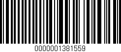 Código de barras (EAN, GTIN, SKU, ISBN): '0000001381559'