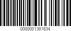 Código de barras (EAN, GTIN, SKU, ISBN): '0000001381634'