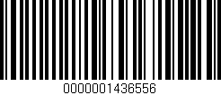 Código de barras (EAN, GTIN, SKU, ISBN): '0000001436556'