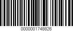 Código de barras (EAN, GTIN, SKU, ISBN): '0000001748826'