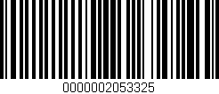 Código de barras (EAN, GTIN, SKU, ISBN): '0000002053325'