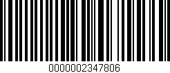 Código de barras (EAN, GTIN, SKU, ISBN): '0000002347806'