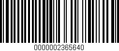 Código de barras (EAN, GTIN, SKU, ISBN): '0000002365640'