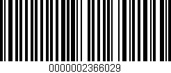 Código de barras (EAN, GTIN, SKU, ISBN): '0000002366029'