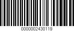 Código de barras (EAN, GTIN, SKU, ISBN): '0000002430119'