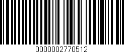 Código de barras (EAN, GTIN, SKU, ISBN): '0000002770512'